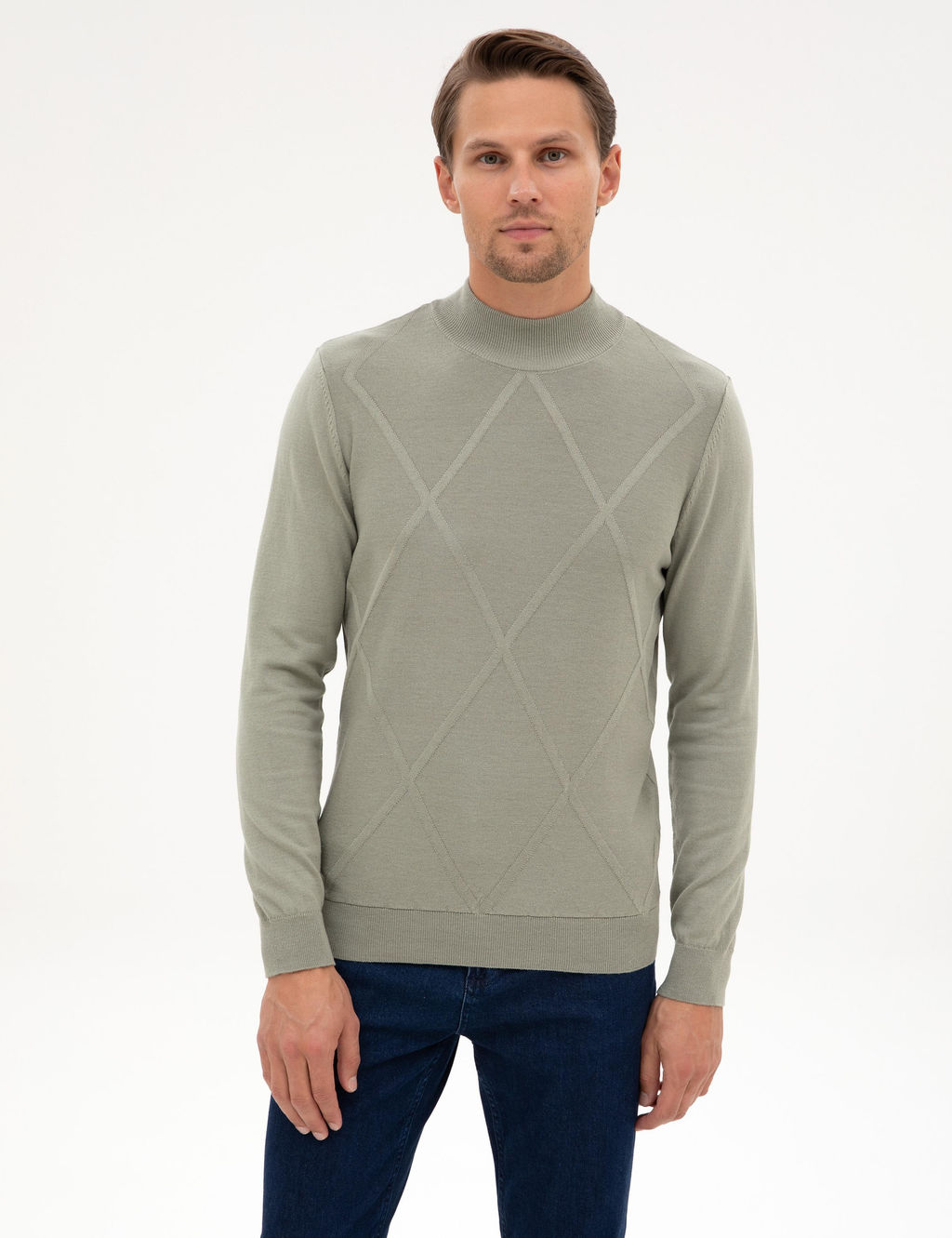 Ada _ay_ Slim Fit Yar_m Bal_k__ Yaka Triko Kazak - Pierre cardin фото 3