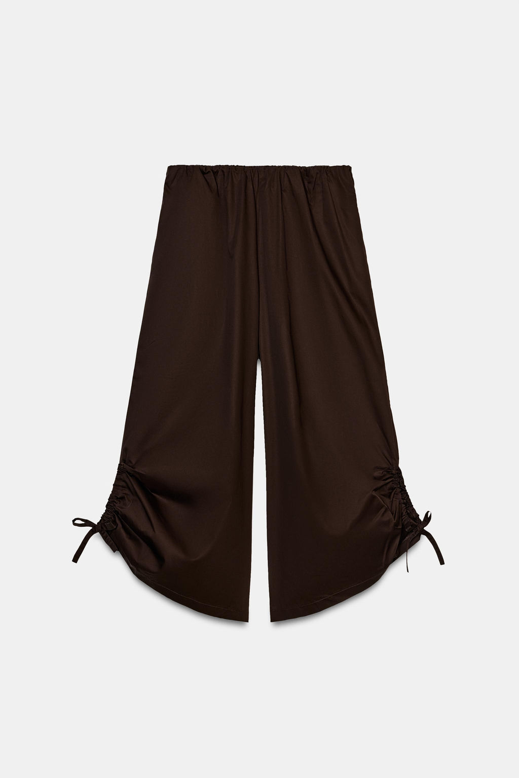 PANTAL?N CULOTTE BAJO AJUSTABLE / Marr?n chocolate - Zara фото 5