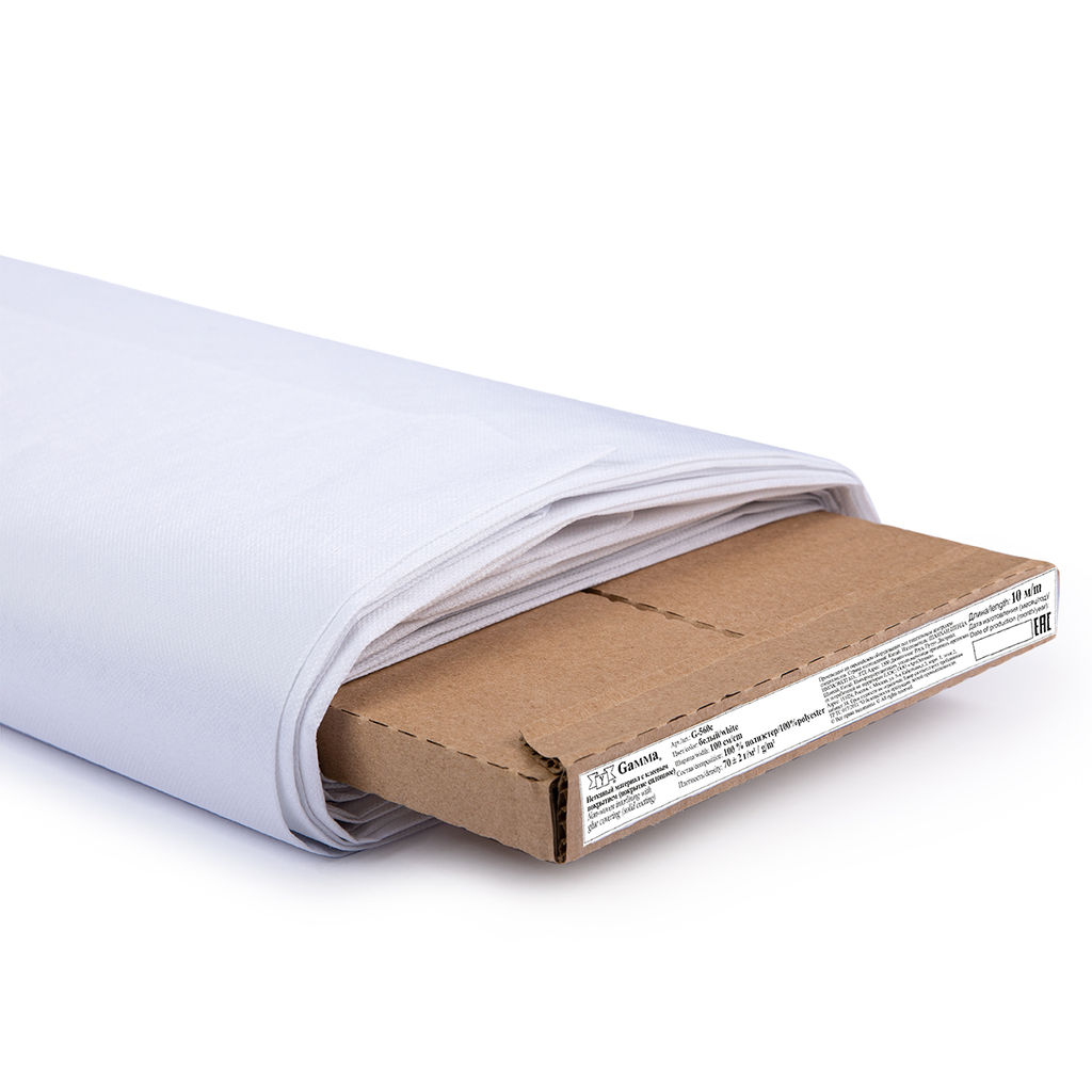Нетканный материал (флизелин) Гамма клеевой сплошной G-560c 70 г/кв.м 2 100 см х 10 м