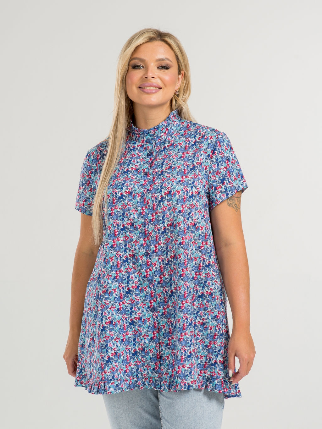 Туника 1023 цветочный принт - Novita фото 4