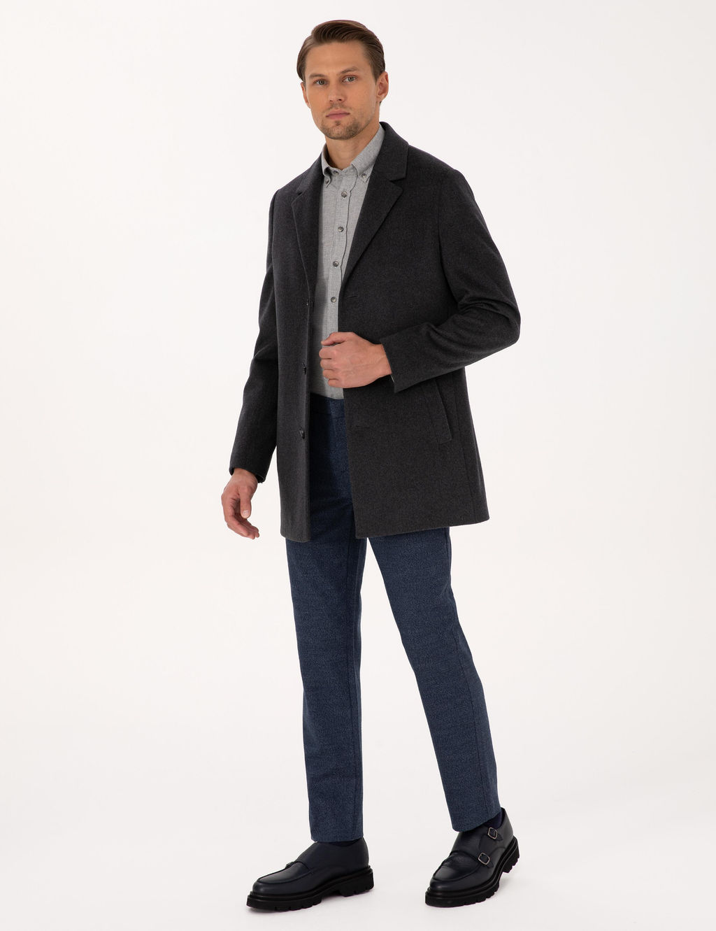 Antrasit Ex. Slim Fit Ka_e Kaban - Pierre cardin фото 4