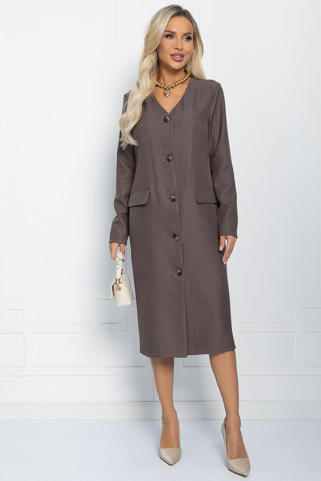 Платье Бруклин (коричневое) П11365 - Lt collection фото 8