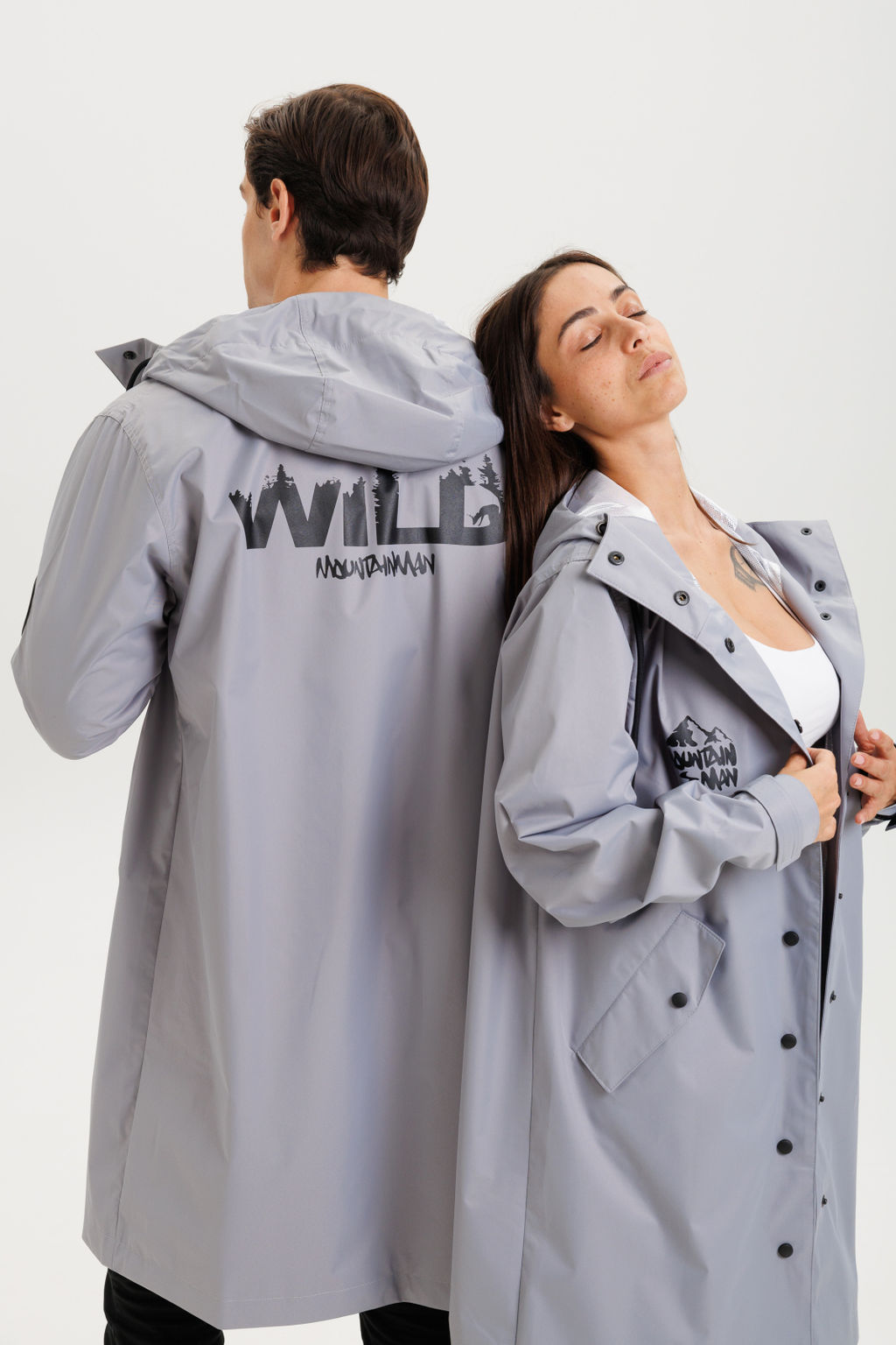 Плащ-дождевик (серый)