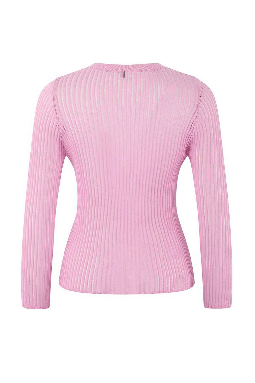 Ac?k Pembe Fitted/Vucuda Oturan Transparan Triko Kazak TWOSS26KZ00009 - Trendyolmilla фото 2