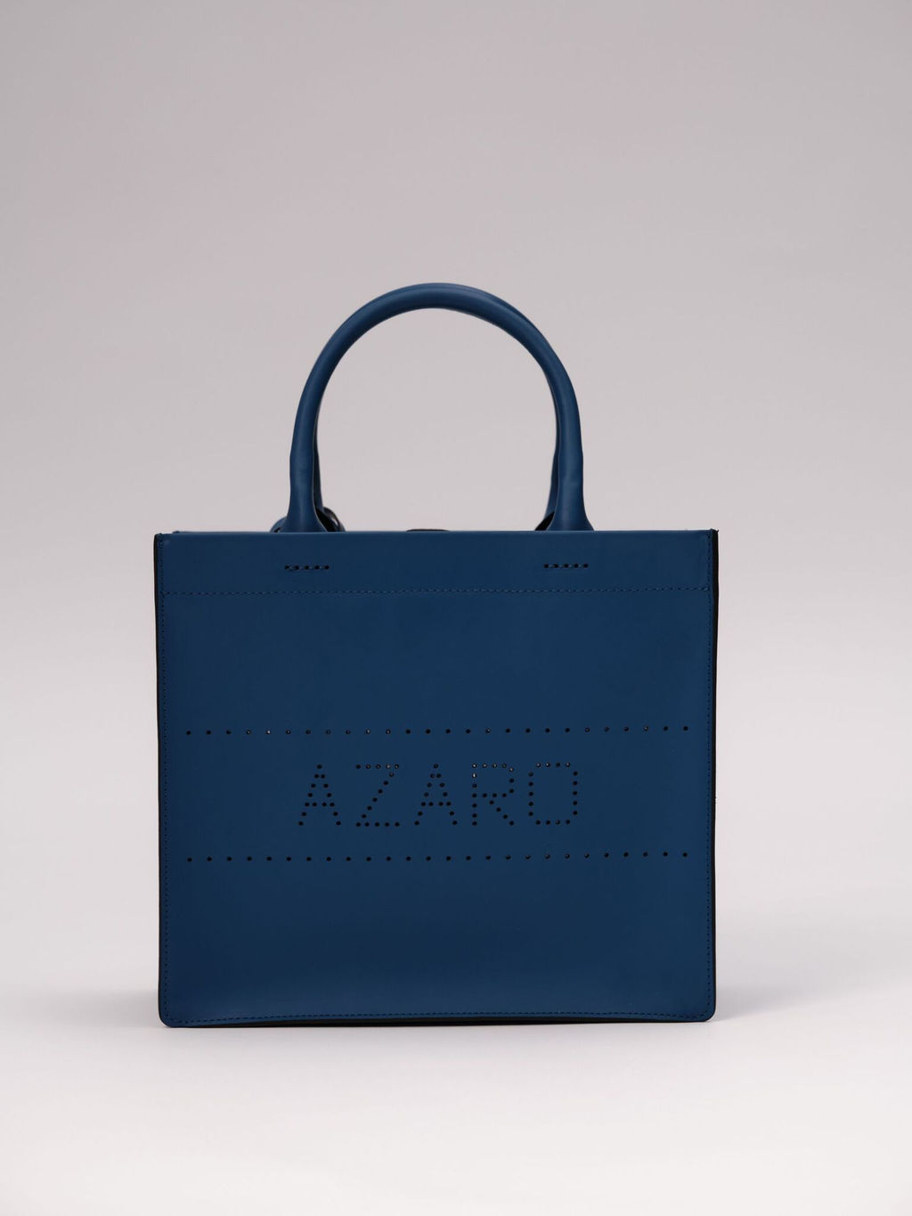 Сумка кожаная Azaro 30586 синяя гуашь