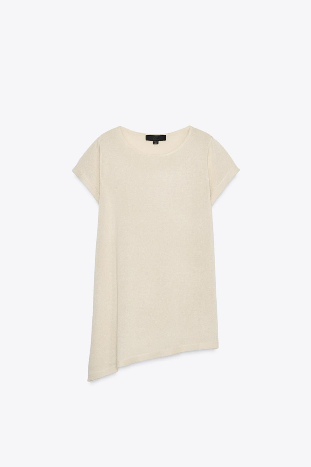 ASYMMETRIC HEM KNIT TOP - Zara фото 6