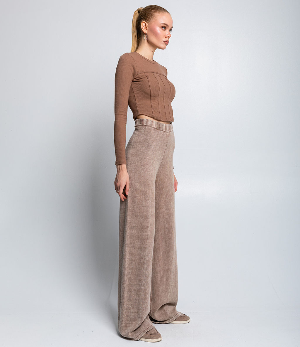 Брюки #КТ500 (1), бежевый - Dommod фото 2