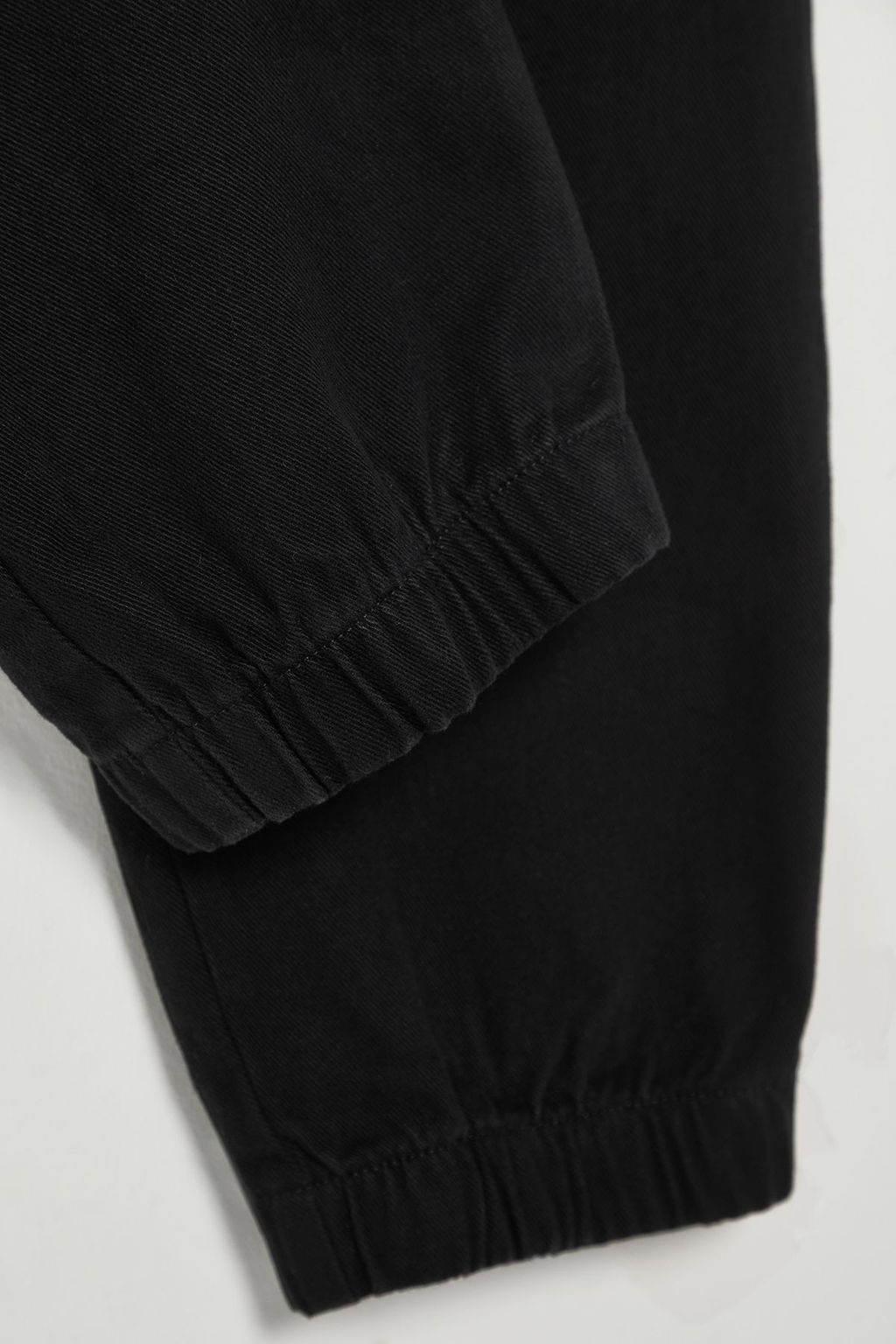 Siyah %100 Pamuk Buyuk Beden Regular Fit Beli Lastikli Baglamal? Kumas Pantolon TMNAW25AR00003 - Trendyolmilla фото 3