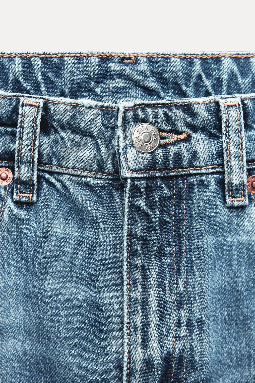 TRF WIDE-LEG MID-RISE FULL LENGTH JEANS - Zara фото 46