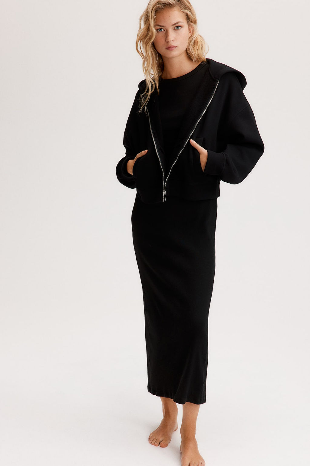 Oversized zip-through hoodie - H&m фото 3