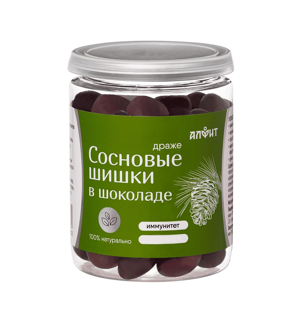 Драже Сосновые шишки в шоколаде 100 г Алфит 6935  фото 2