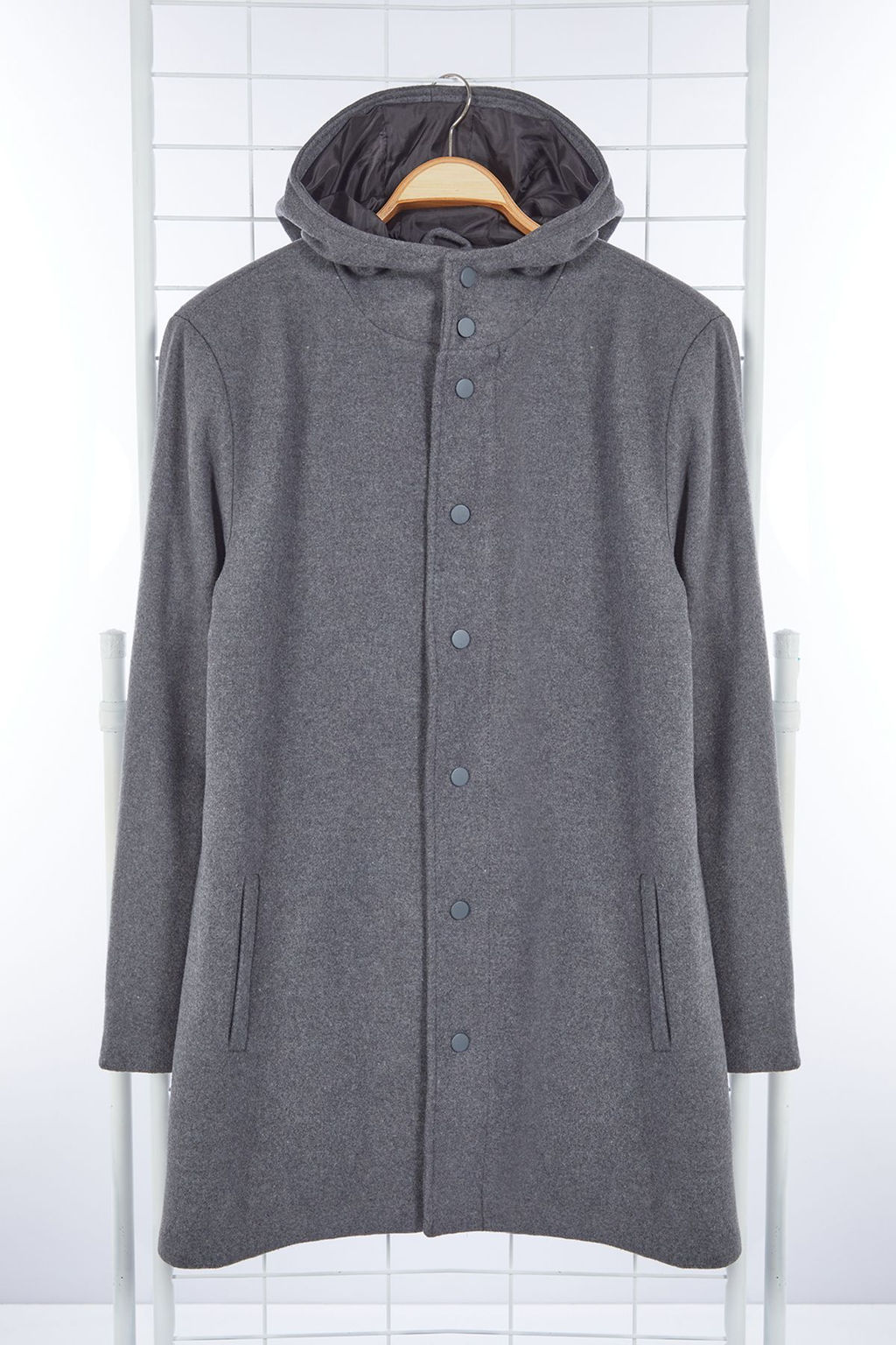 TRENDYOL MAN Antrasit Regular Fit K?sl?k Yun Kar?s?ml? Kapusonlu Kase K?sl?k Kaban TMNAW25KB00001 - Trendyolmilla фото 7