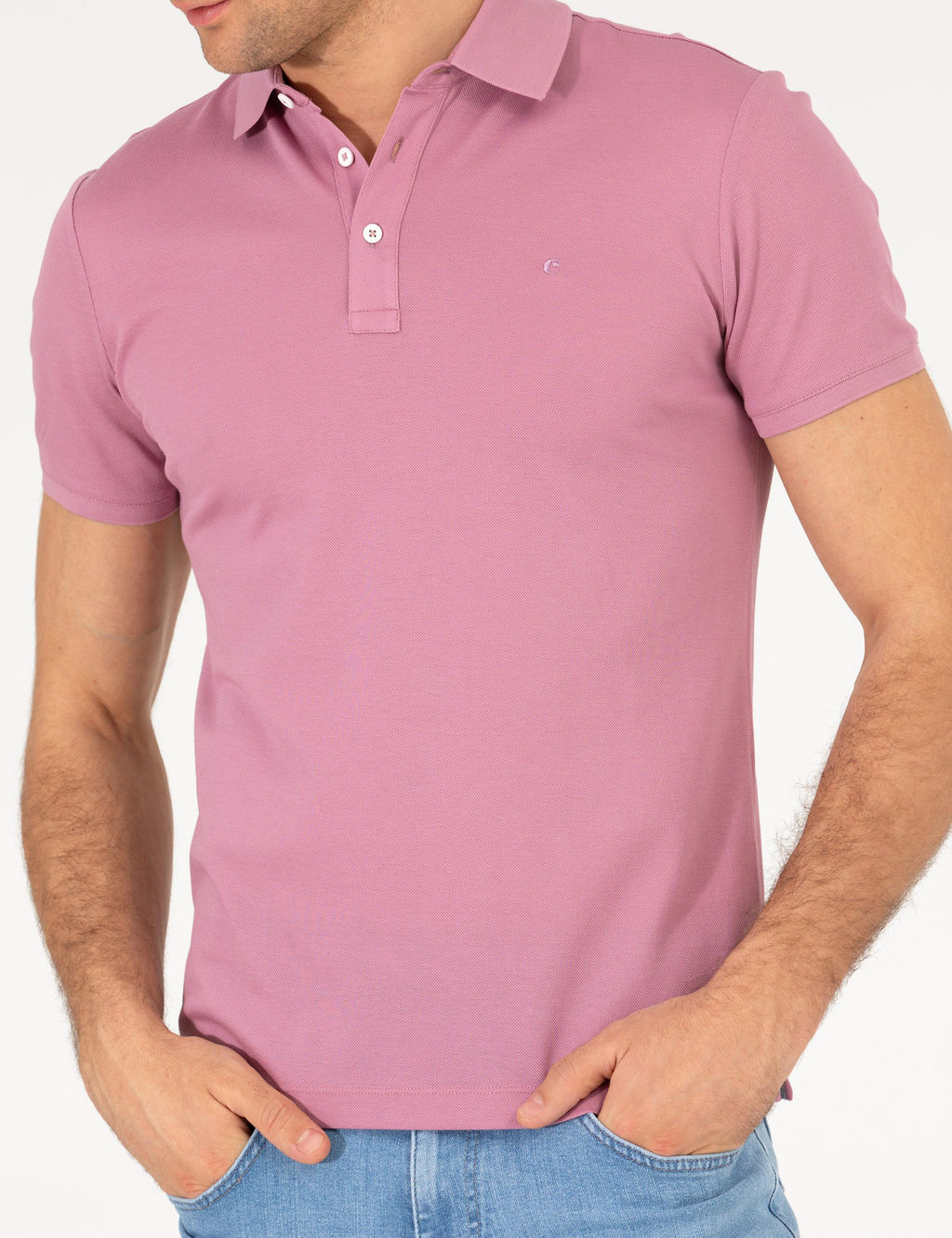 G_l Kurusu Polo Yaka Slim Fit Basic Merserize T-shirt