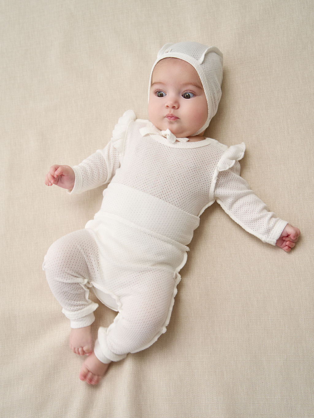 Боди с крылышками "Молоко" из ажурного хлопка 0+