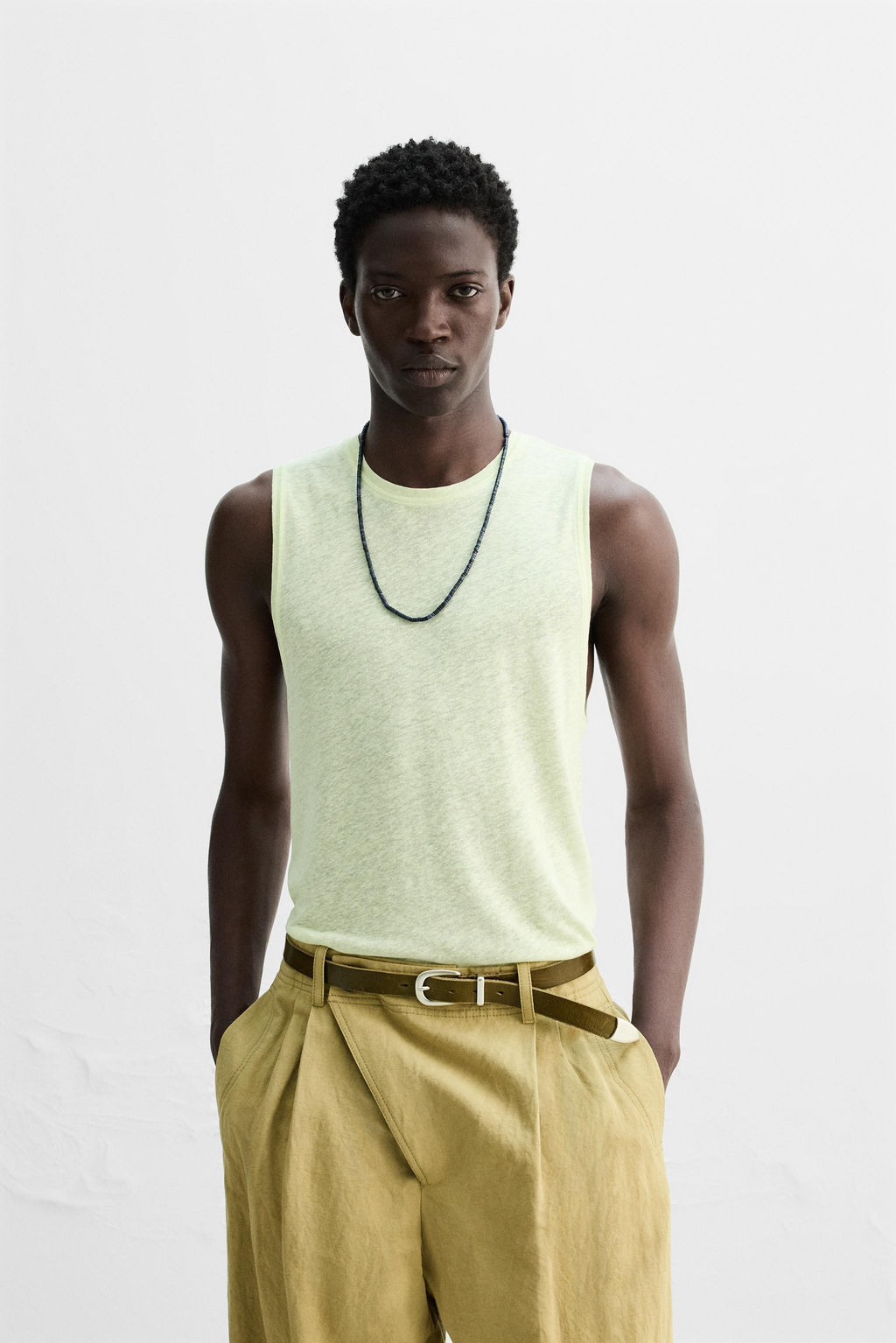 VISCOSE-LINEN TANK TOP - Zara фото 2