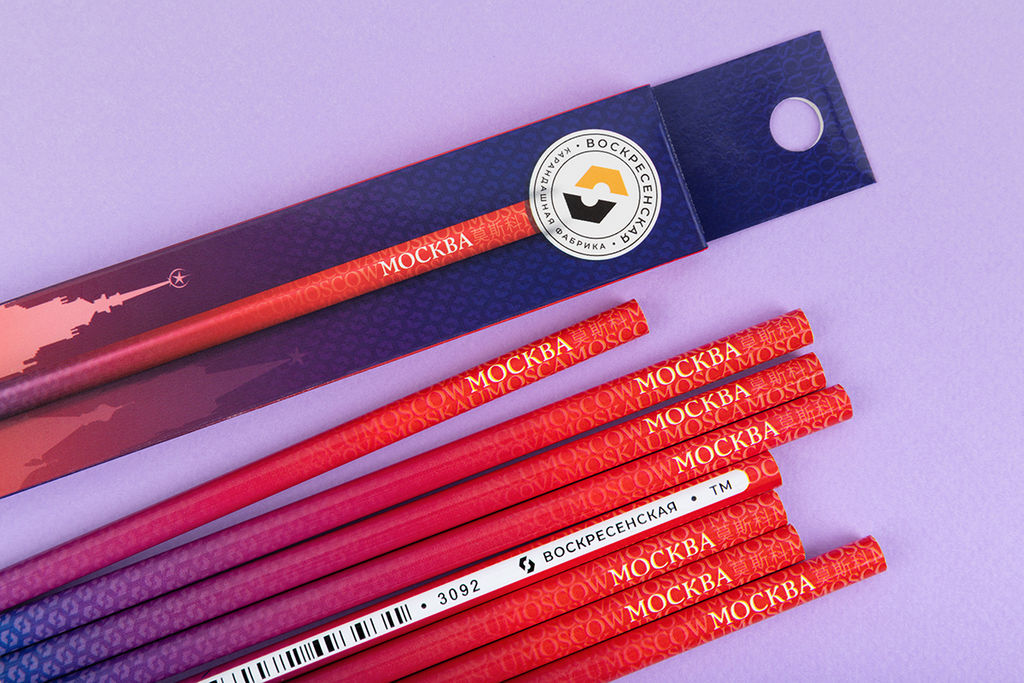 ВКФ Мой любимый город SUV-040 Карандаш графитный заточенный ТМ (HB) 4 шт. Москва - Vista-artista фото 3