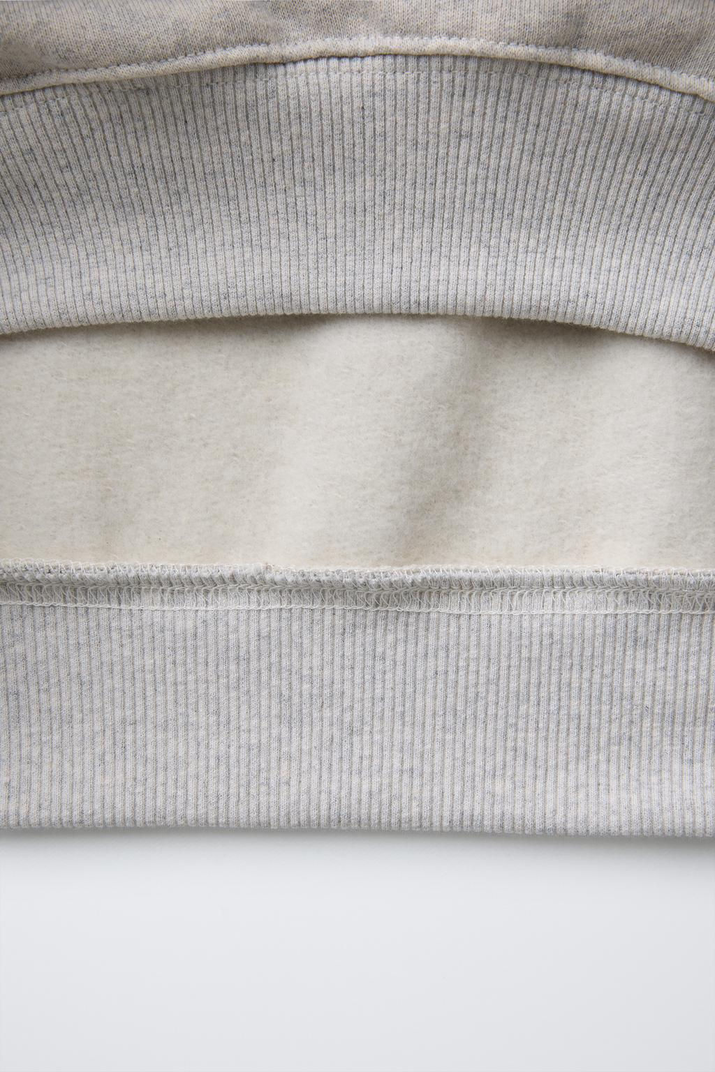 FLECKED SWEATSHIRT WITH SLOGAN - Zara фото 5