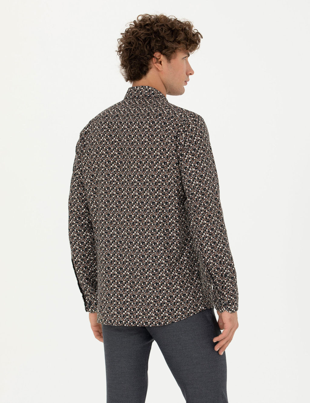 Siyah Slim Fit Uzun Kollu G_mlek - Pierre cardin фото 5