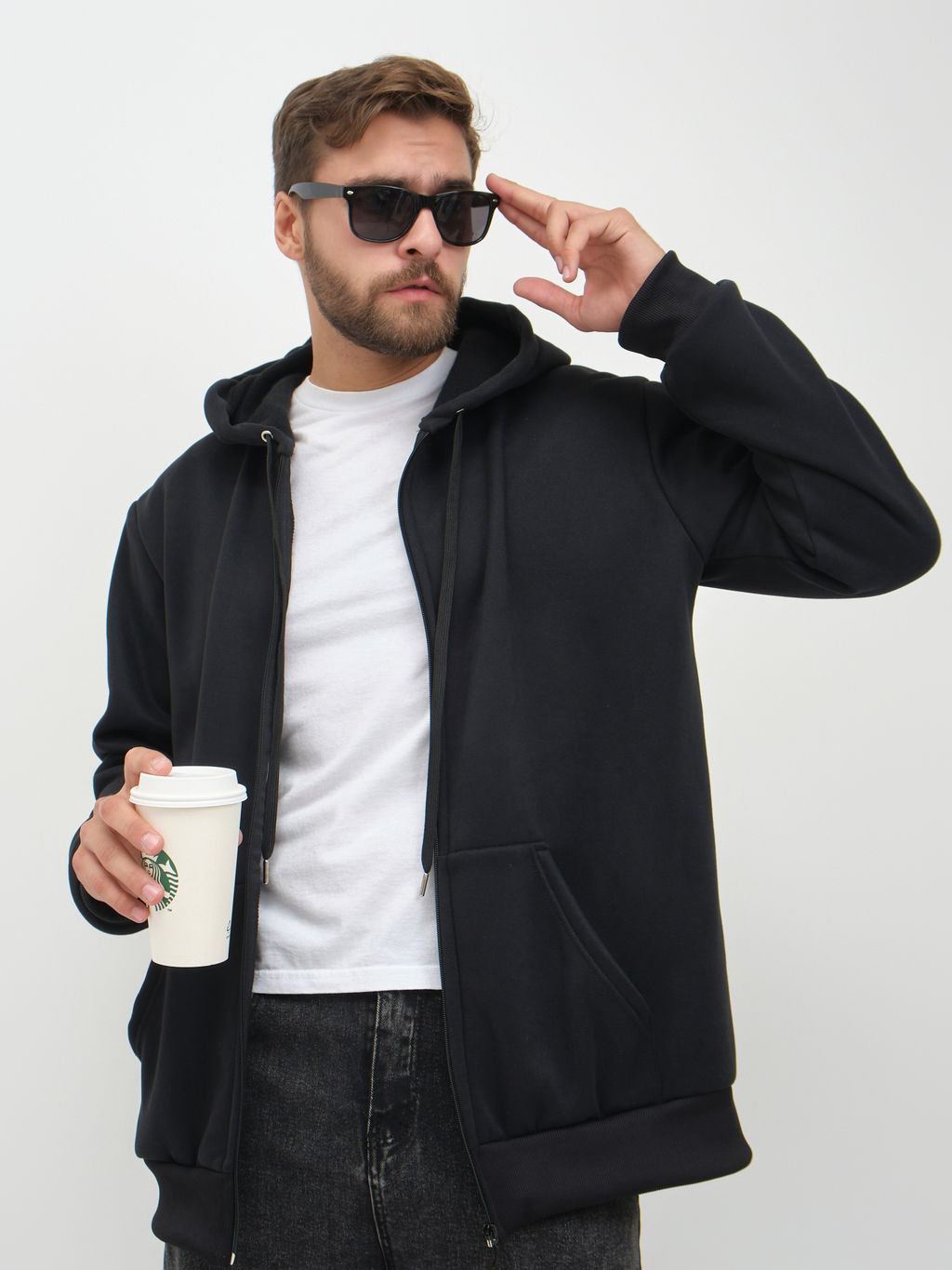 Толстовка муж. Дэнди 3-х нитка начес черный