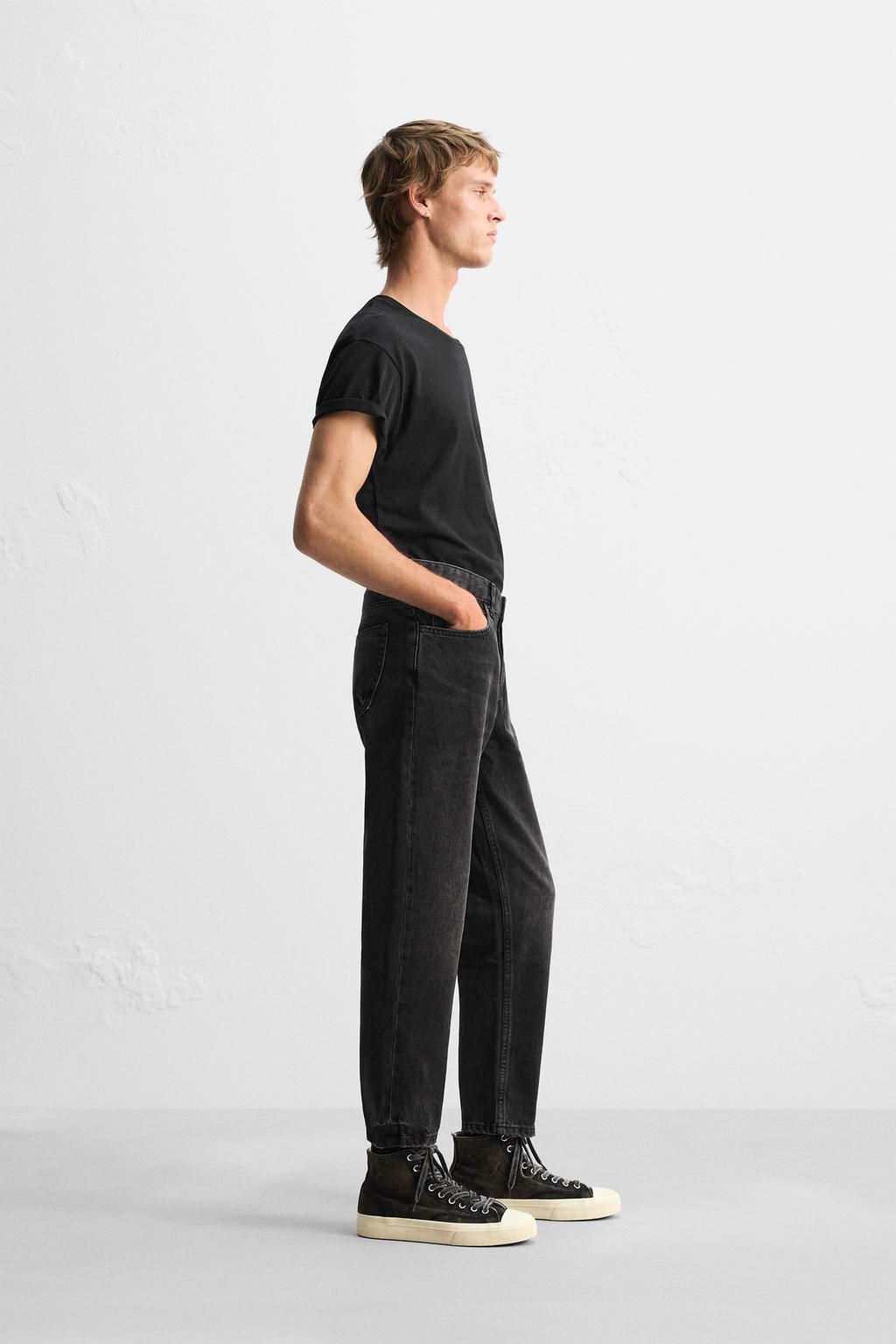 SLIM CROPPED-FIT JEANS - Zara фото 5