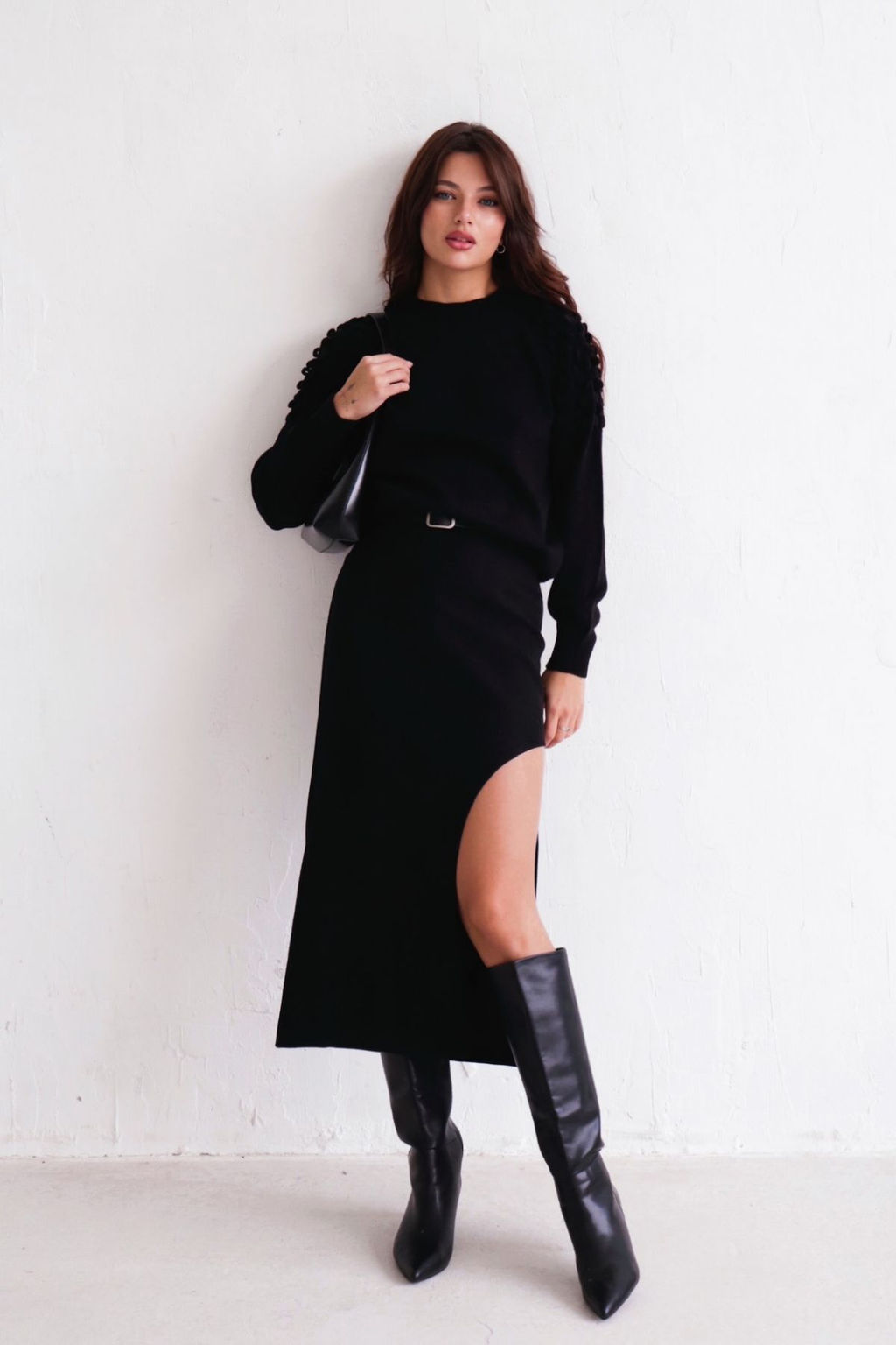 Martichelli Юбка с вырезом чёрная