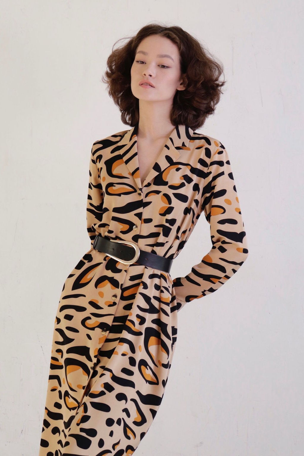 Платье-рубашка с английским воротником принт - Martichelli фото 152