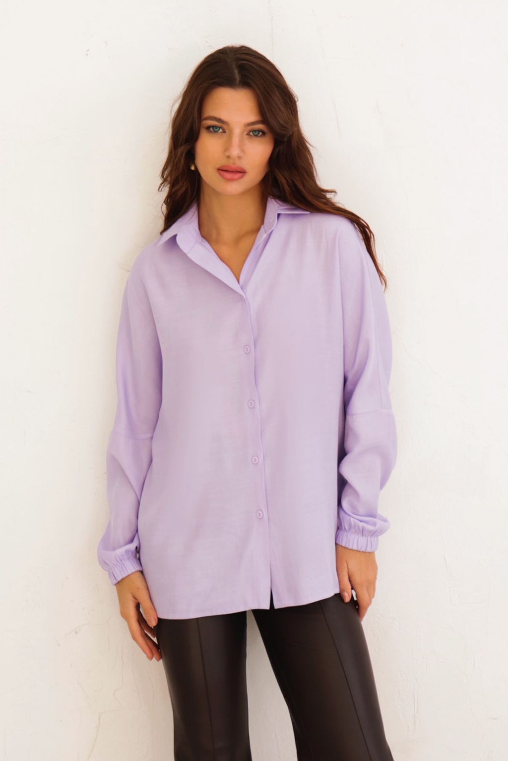 Рубашка базовая летучая мышь со спущенной линией плеча - Martichelli фото 10