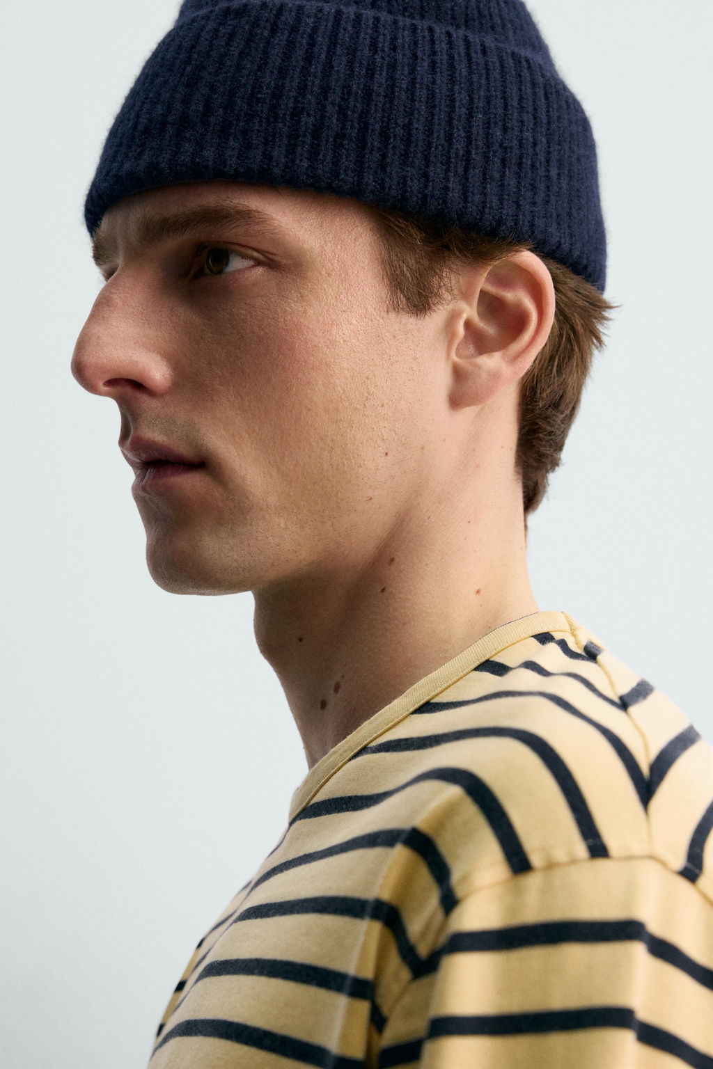 GORRO BEANIE 100% CASHMERE AARON LEVINE X ZARA / Marino  фото 3