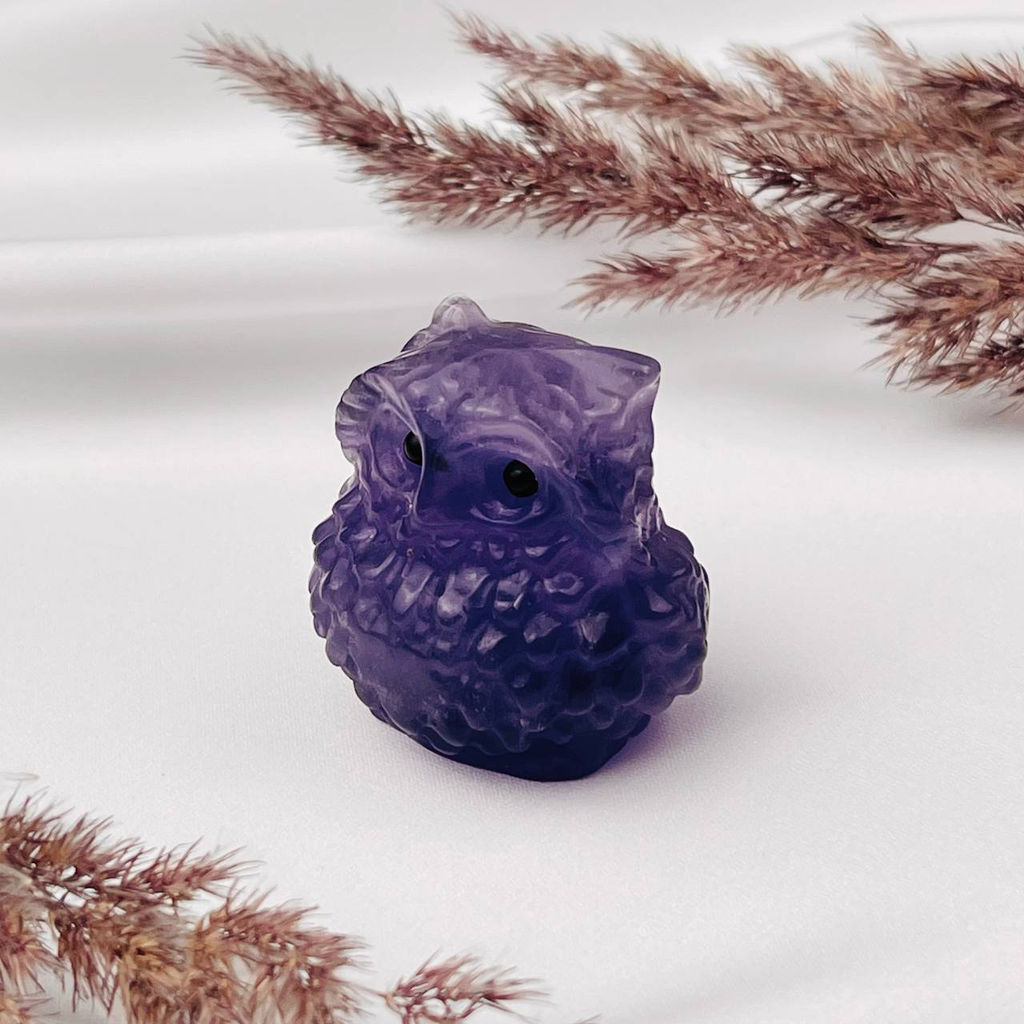Фигурка резная Сова из Флюорита