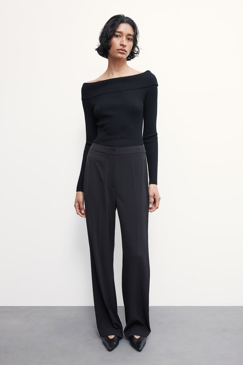 Top off-the-shoulder en punto de canale - H&m фото 3