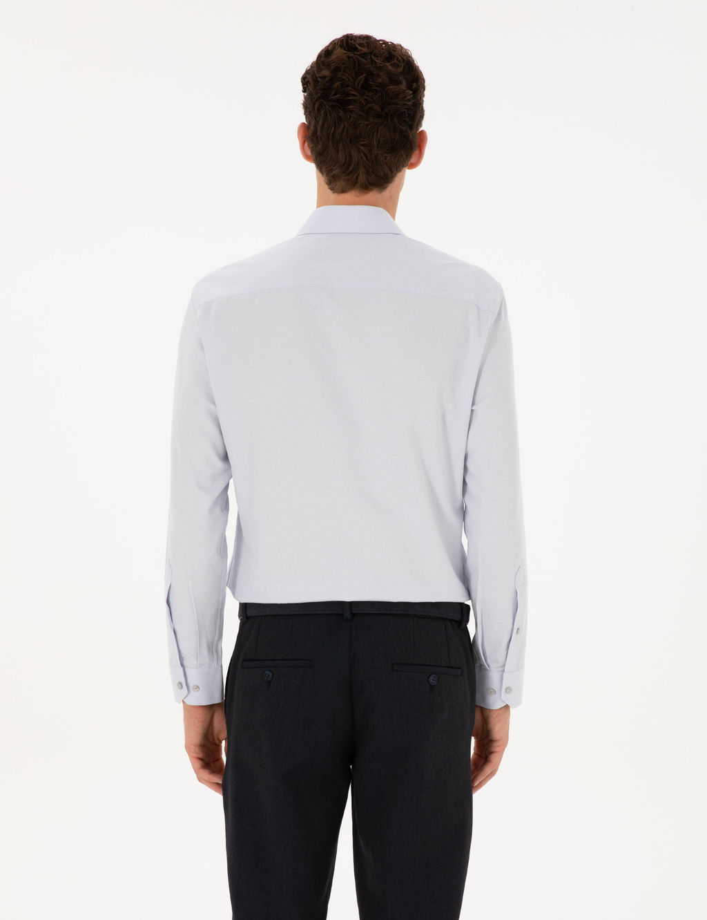 Gri Slim Fit Uzun Kollu G_mlek - Pierre cardin фото 5