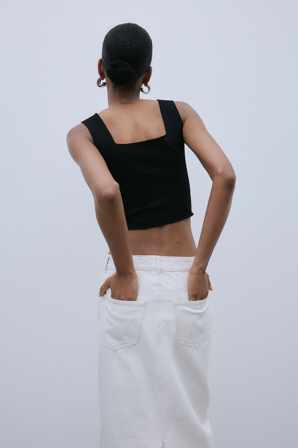 Top de tirantes cropped - H&m фото 4