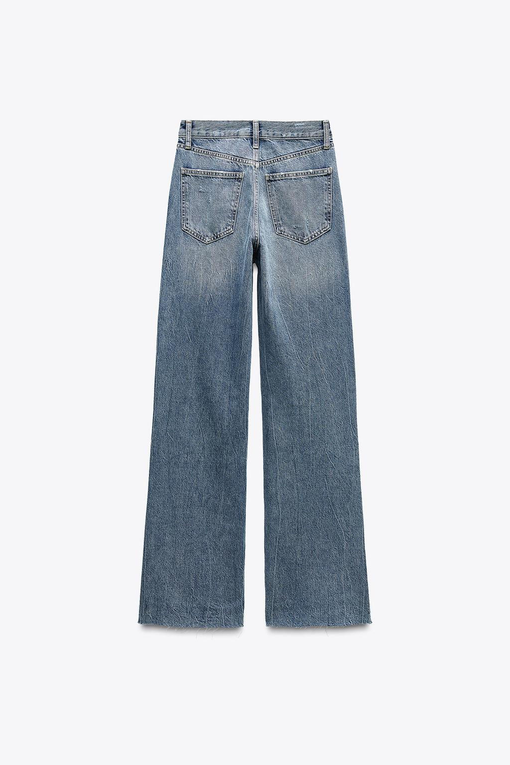 TRF HIGH-WAIST WIDE-LEG FULL-LENGTH JEANS - Zara фото 30