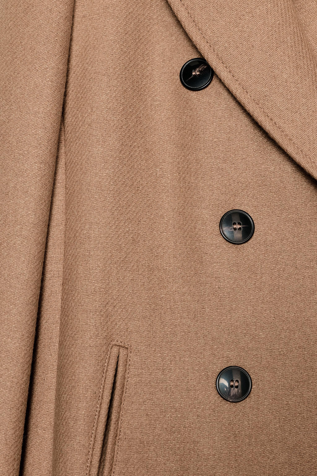 DOUBLE-BREASTED COAT WITH SHOULDER PADS - Zara фото 11