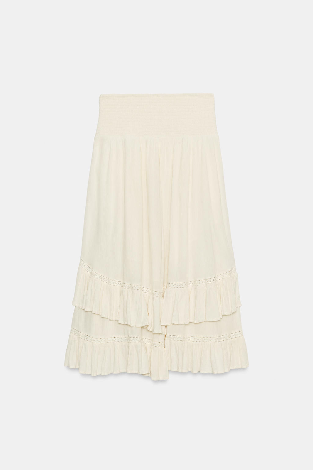 FALDA MIDI VOLANTES / Beige - Zara фото 6