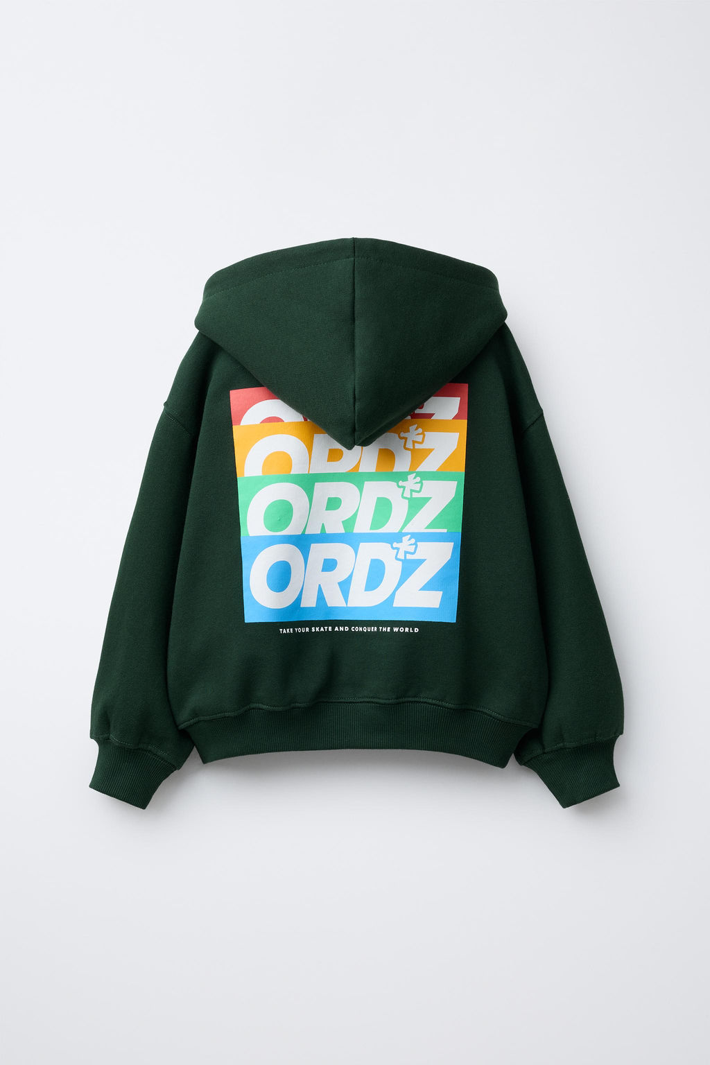 TEXT ZIP-UP HOODIE - Zara фото 2
