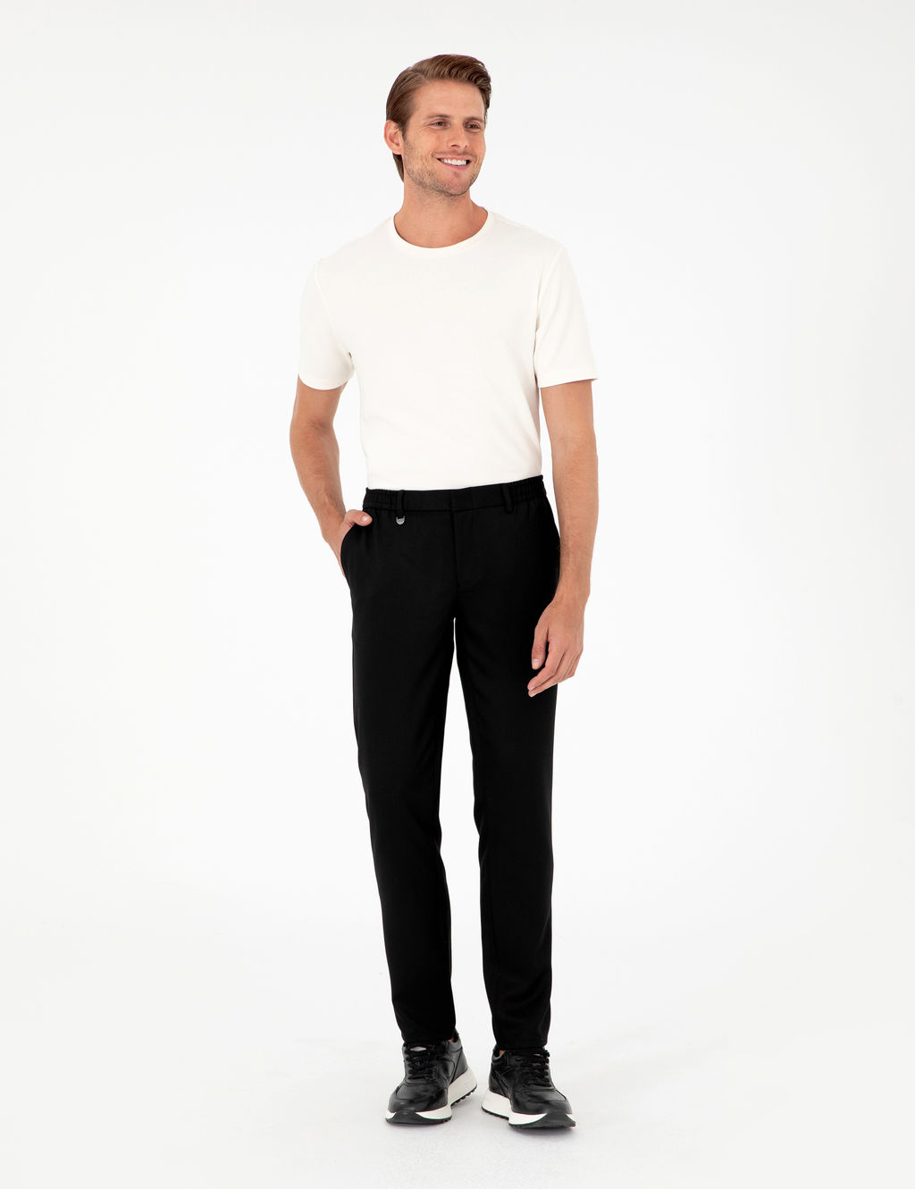 Siyah Ex. Slim Fit Kuma_ Pantolon