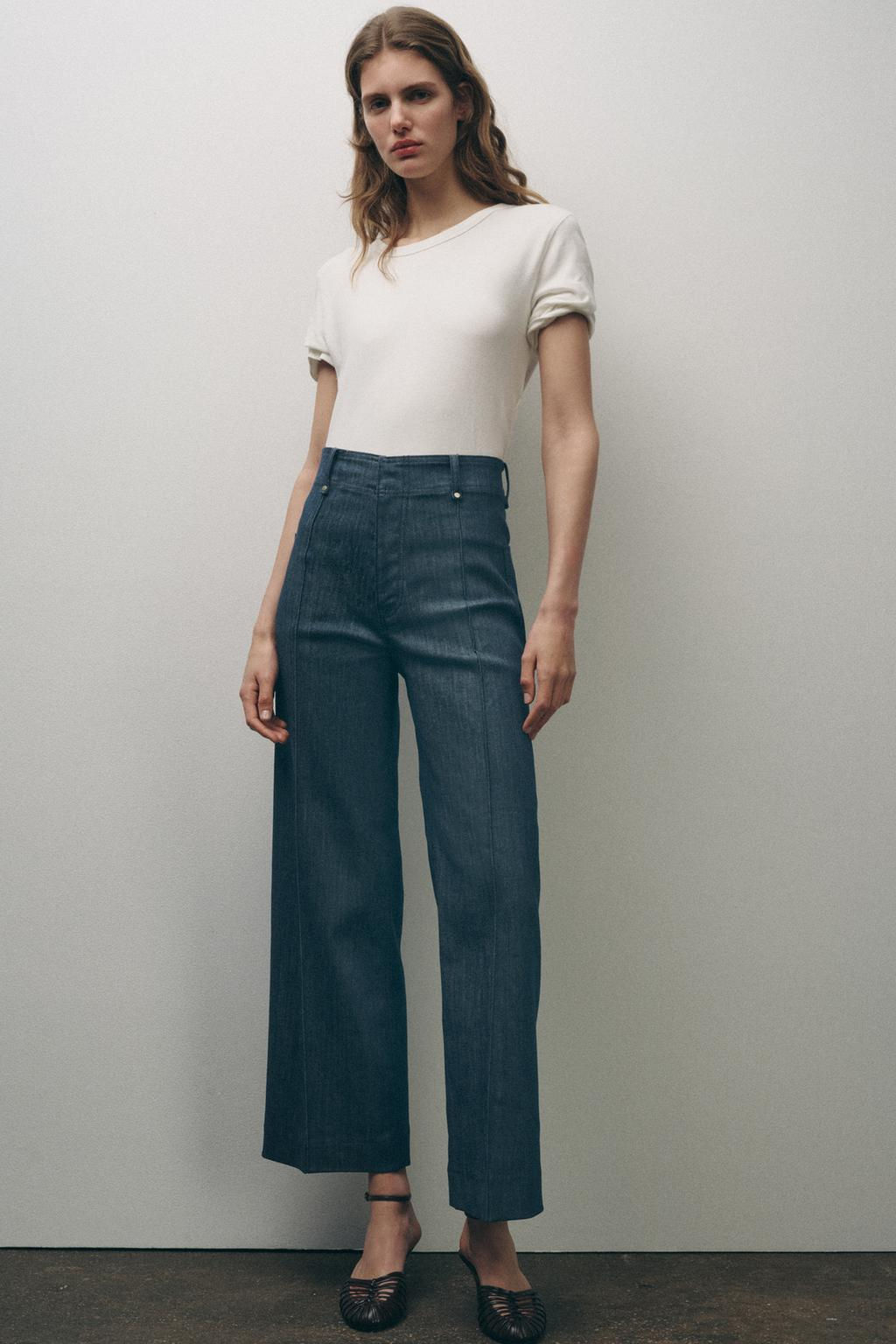 ZW COLLECTION WIDE-LEG HIGH-WAIST JEANS - Zara фото 31