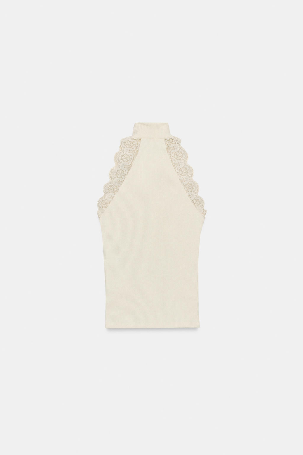 RIBBED LACE T-SHIRT - Zara фото 15