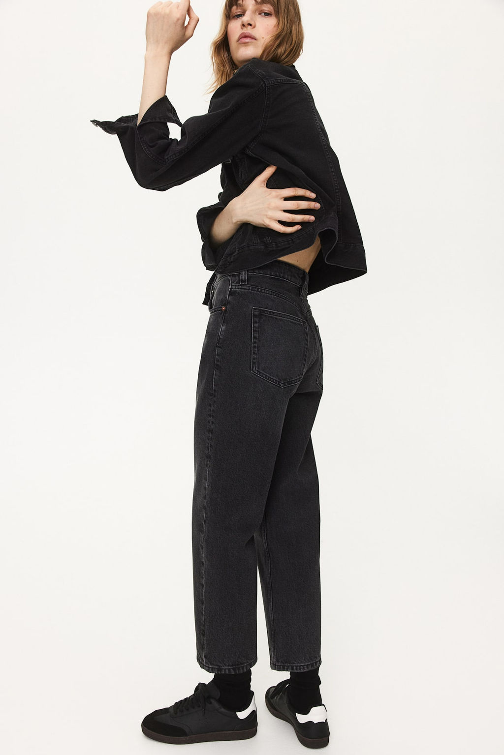 Straight High Cropped Jeans - H&m фото 5