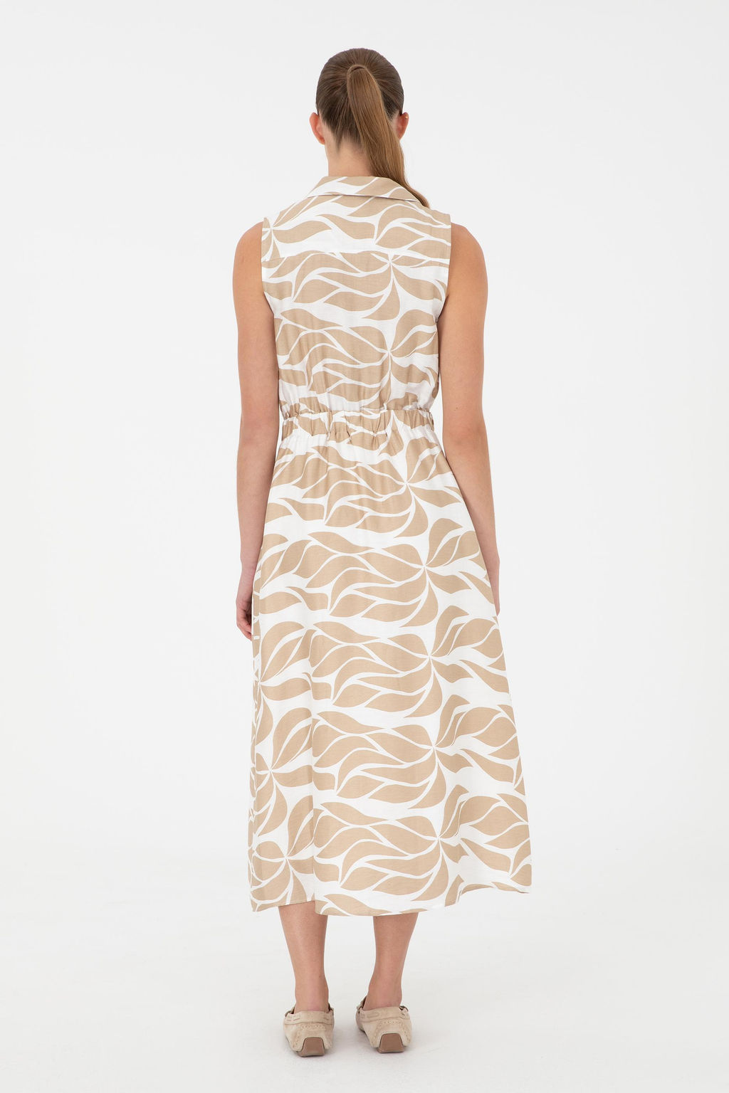 Женское тканое платье цвета хаки Неожиданная скидка в корзине - U.s. polo assn фото 4