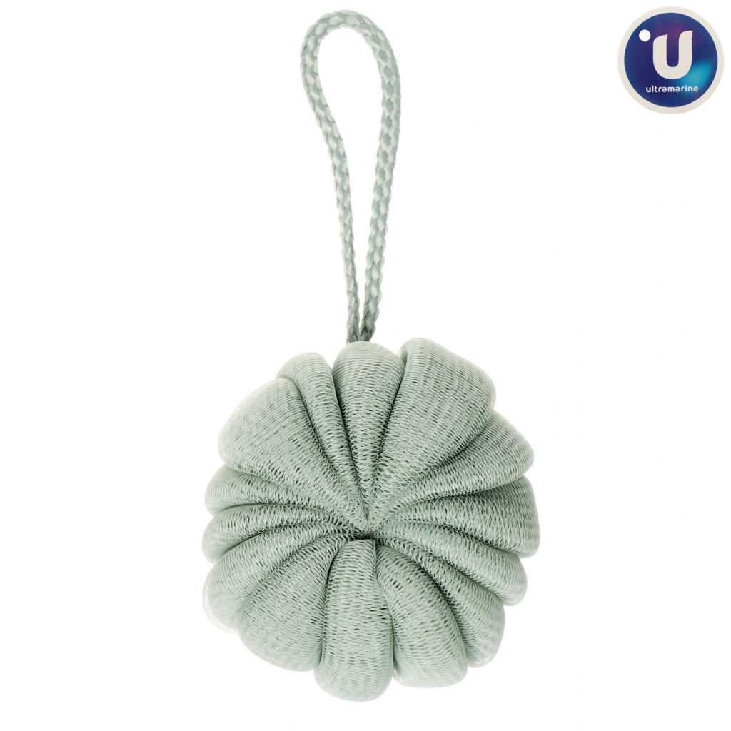 Цена за 3 шт. Мочалка нейлоновая "Premium - Paradise", цвет мятный, D-10см, 50гр (зип пакет и наклейка Ultramarine)