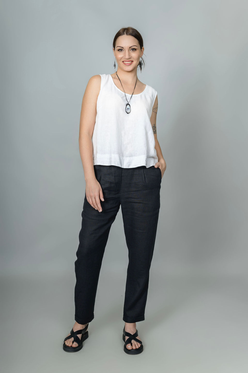Топ 70% лен+ 30% вискоза