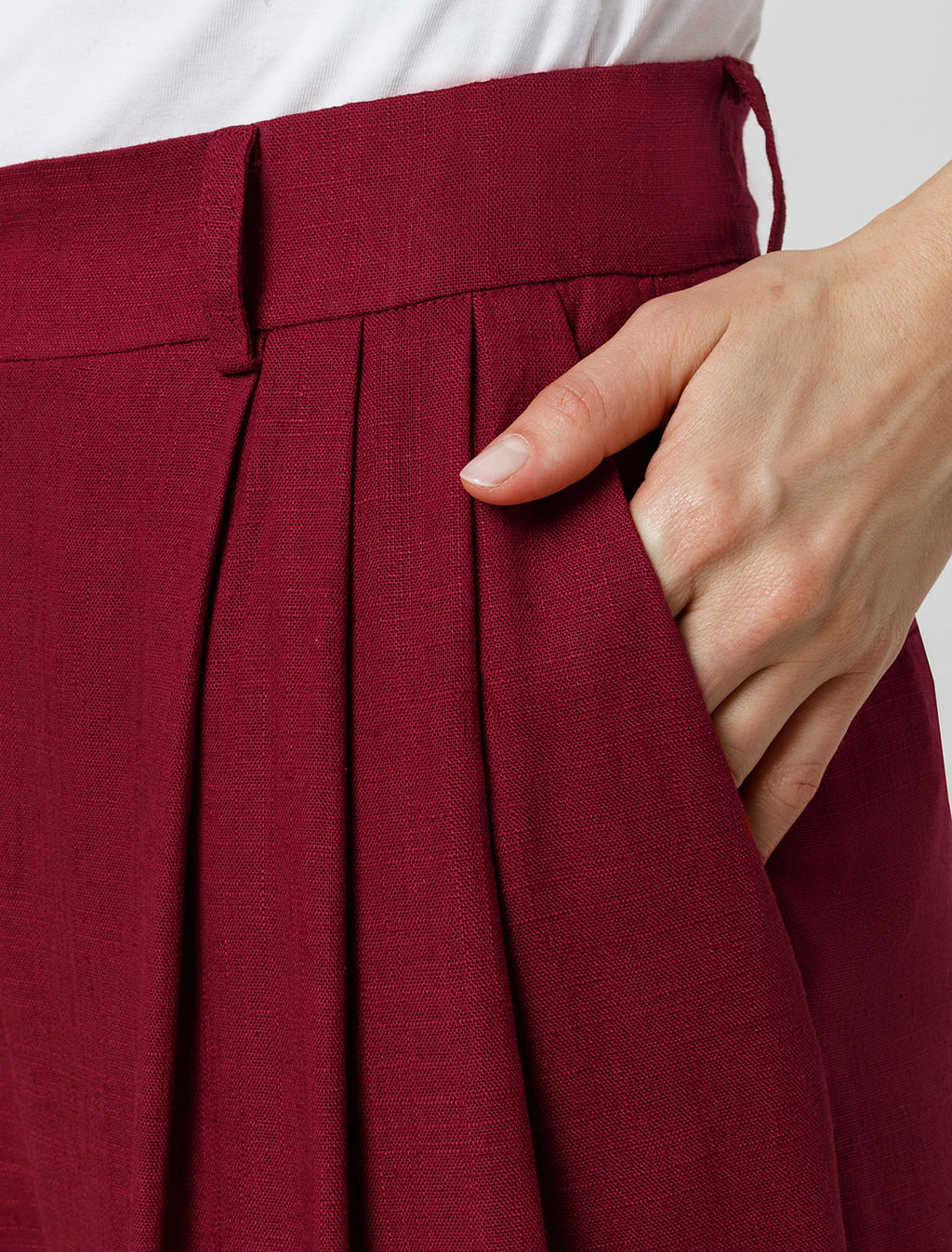 VILATTE / Свободные брюки изо льна с вискозой фото 2