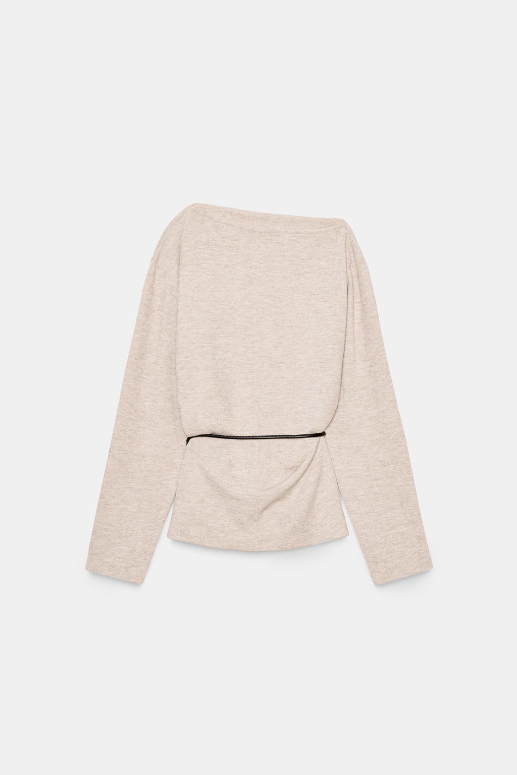 TEXTURED TOP WITH BELT