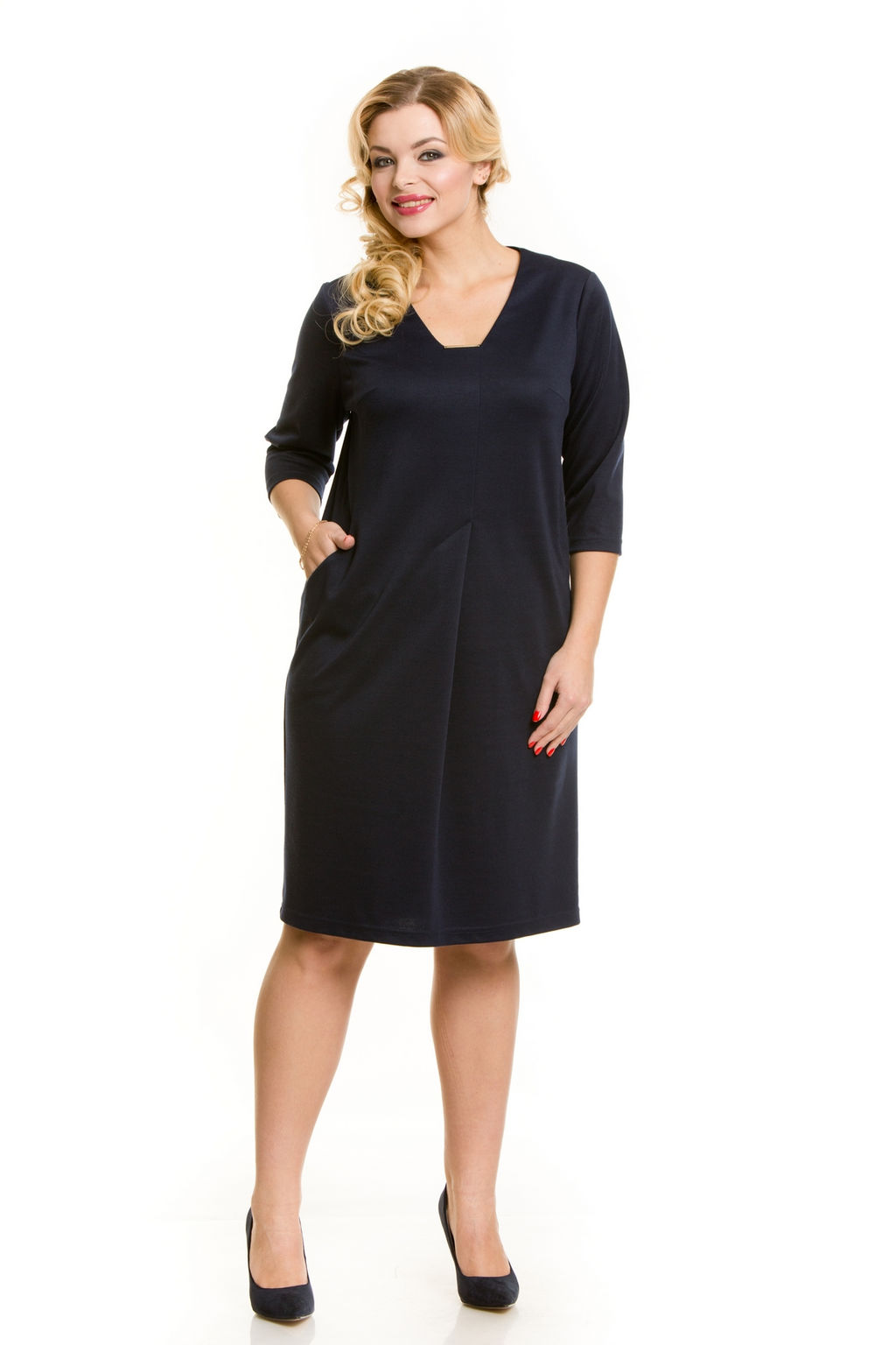 Платье 479-1 темно-синий - Novita фото 2