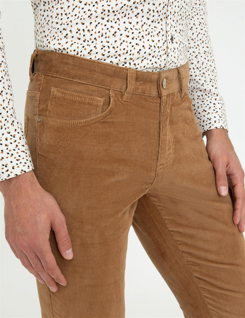 Taba Slim Fit Kadife Kanvas Pantolon - Pierre cardin фото 4