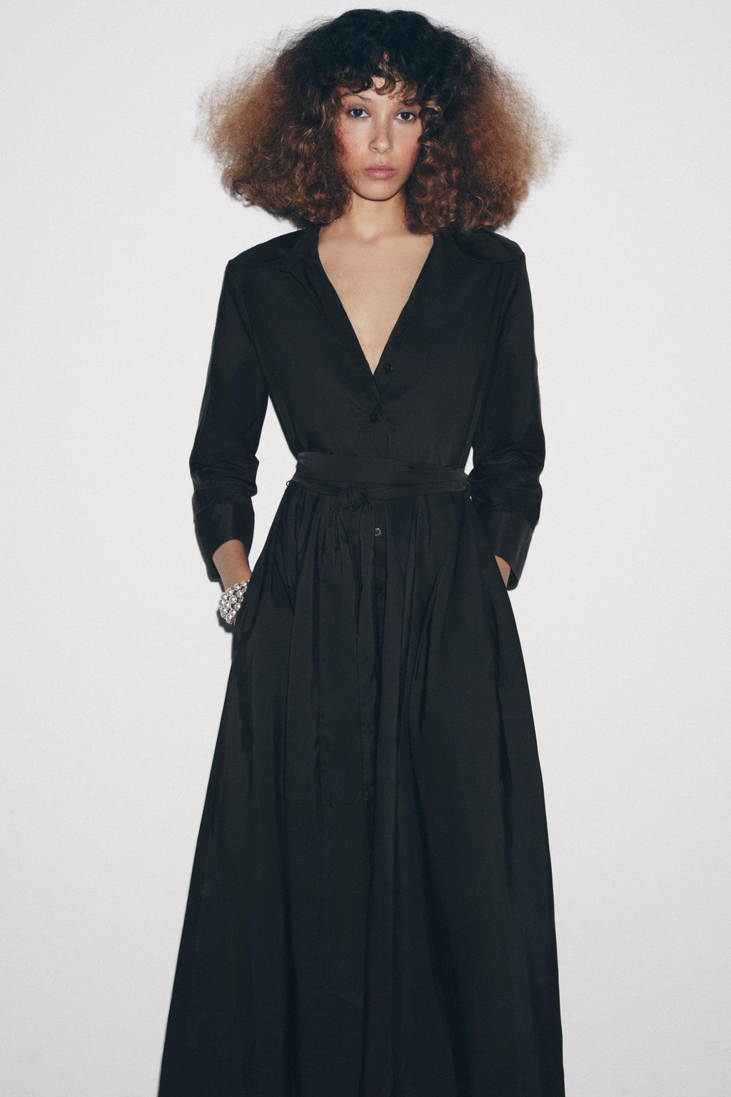 ZW COLLECTION MIDI SHIRT DRESS - Zara фото 2