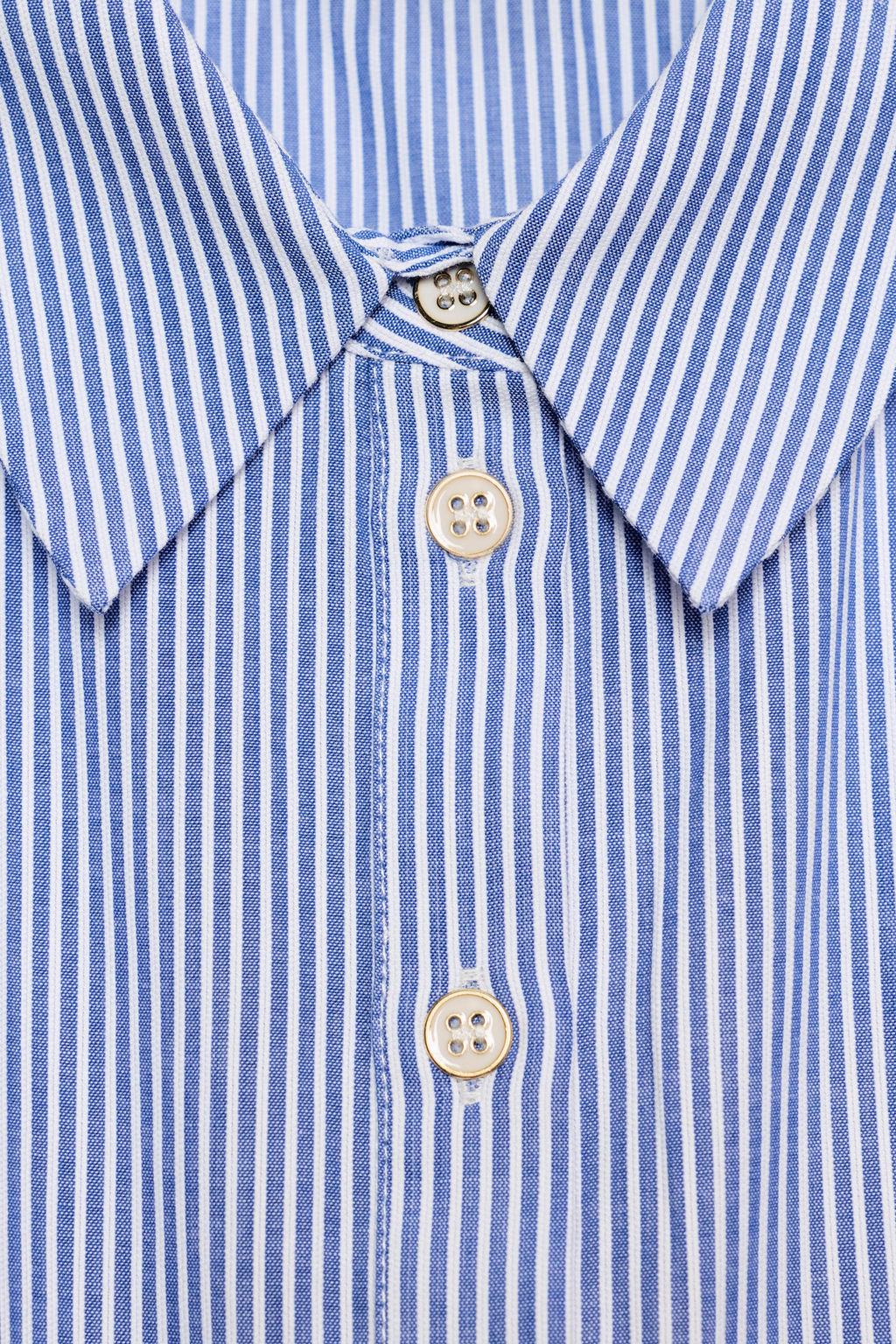 CAMISA HALTER RAYAS PEPLUM / Crudo / Azul - Zara фото 9
