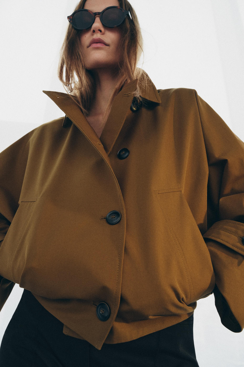 WATER-REPELLENT SHORT TRENCH COAT ZW COLLECTION - Zara фото 7
